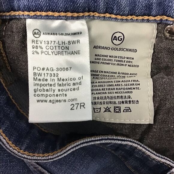 AG Adriano Goldschmied The Stevie Ankle Slim Straight Released Hem Jeans sz 27 - Picture 7 of 10